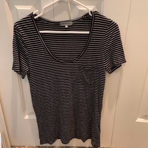 Black and White Striped T-shirt